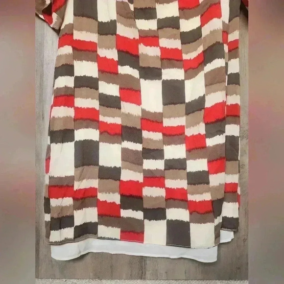 Alice + Olivia Geometric print Silk Blend Mini Dress Size XS Women's - Picture 6 of 7